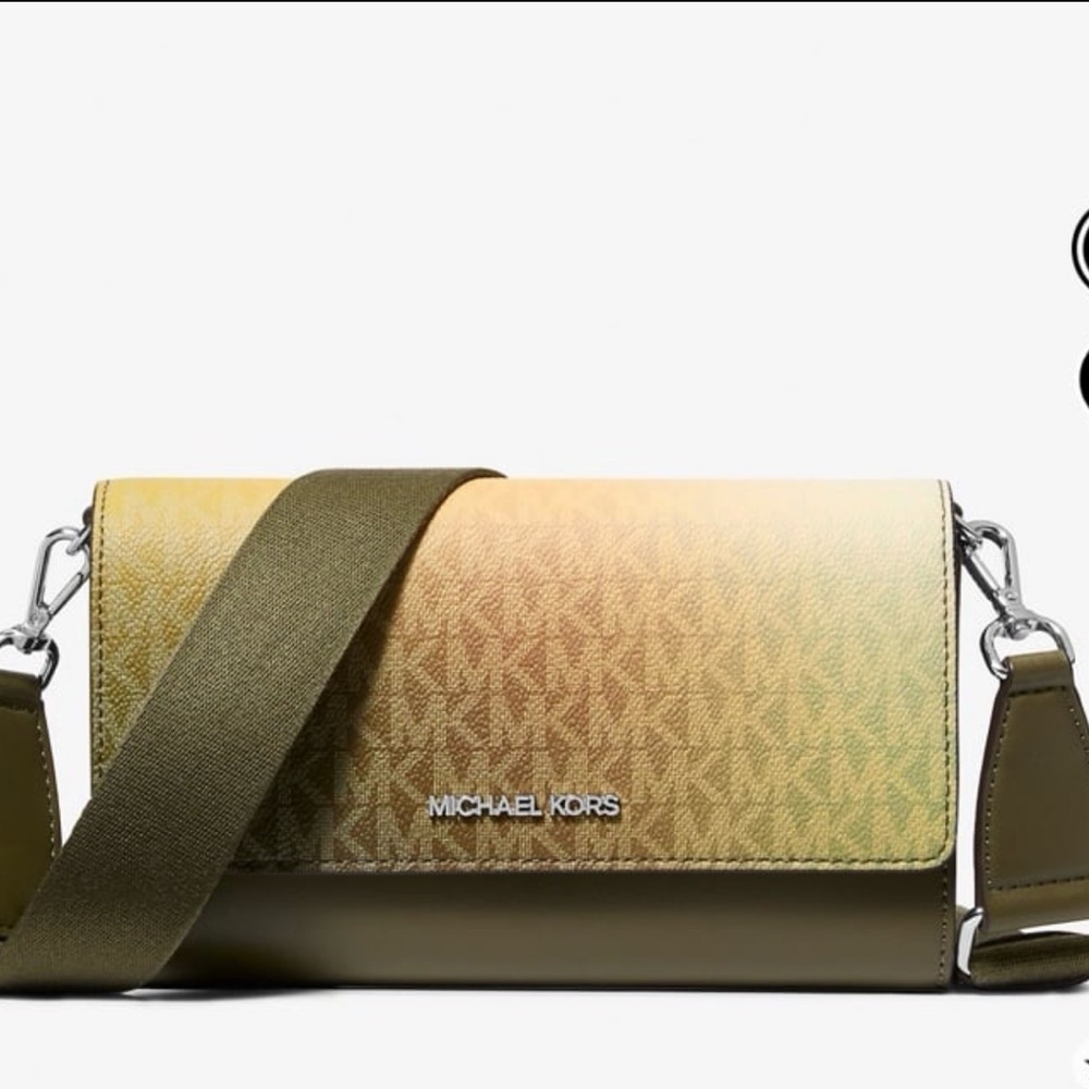 MICHAEL KORS Jet Set Large Ombré Signature Logo Crossbody Bag
Olive Multi 
NWT